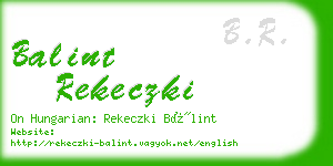 balint rekeczki business card